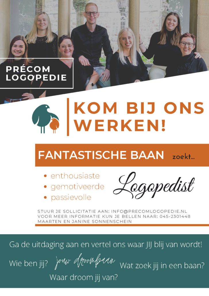Vacature Logopedie Landgraaf Kerkrade Parkstad Limburg
