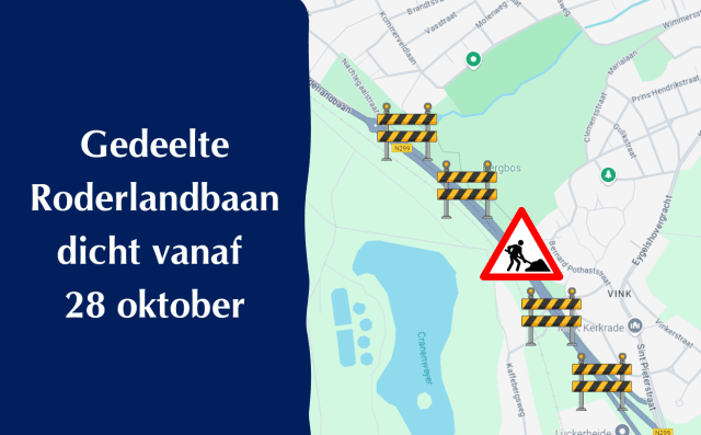 Roderlandbaan afgesloten